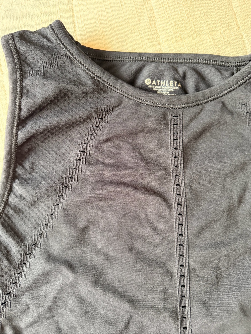Athleta Black Seam-Detail Performance Tank